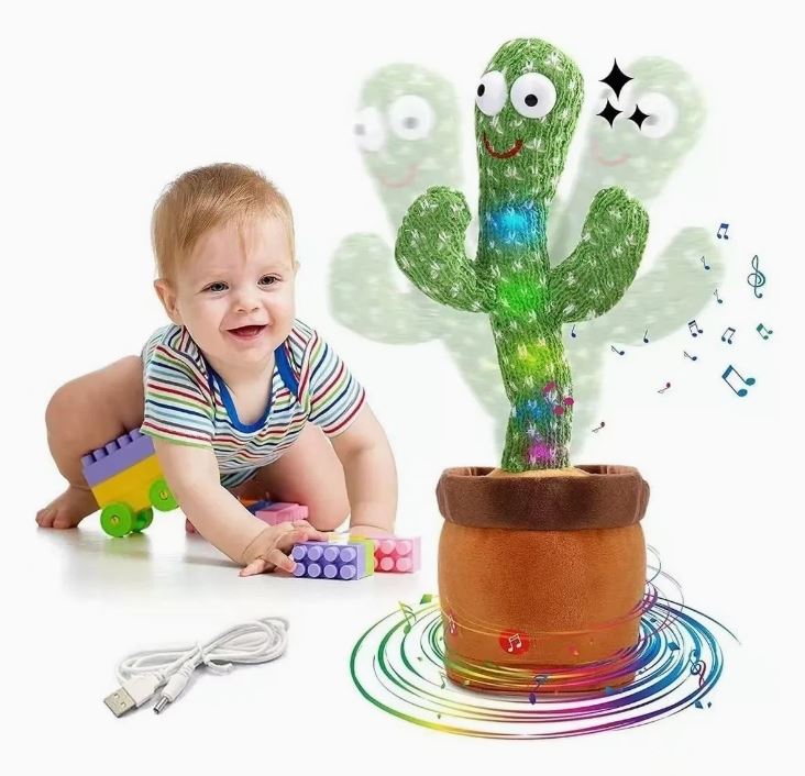 Çocuklar Dans Eden Konuşan Kaktüs Peluş Oyuncak